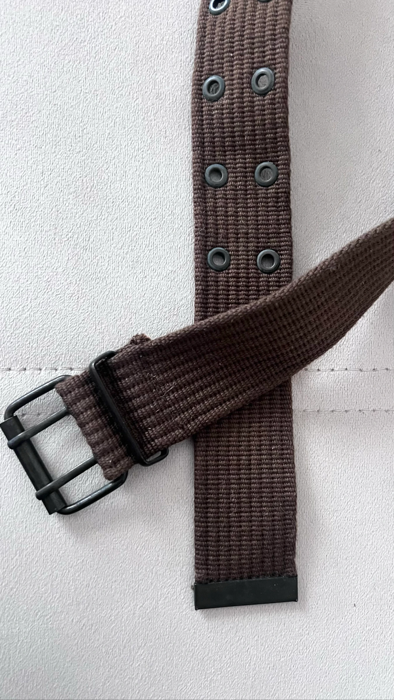 Brown belt with metal buckle – photo 3